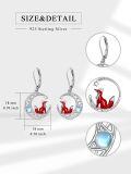 wholesale 925 Sterling Silver Red Fox Moonstone Drop Earrings-0-4