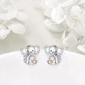 wholesale 925 Sterling Silver Cute Elephant Reading Book Charms-0-4