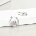 wholesale 925 Sterling Silver Mermaid & Horse Hoop Earrings - Cute  for Women-0-1