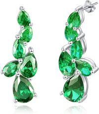 wholesale 925 Sterling Silver Birthstone Teardrop Dangle Earrings for Women-05 May