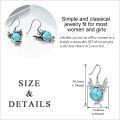 wholesale 925 Sterling Silver Turquoise Dragon Drop Earrings Gothic Antique Style Jewelry for Women Girls-0-4