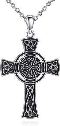 wholesale 925 Sterling Silver Celtic Knot Gothic Cross Pendant Necklace for Women-Celtic Knot