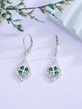 TOUPOP Sterling Silver Clover Dangle Drop Earrings Four Leaf Jewelry Gifts-0-4