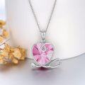 wholesale Sterling Silver Heart Crystal Stethoscope Necklace for Nurse Doctor Women-0-26