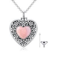 wholesale 925 Sterling Silver Heart Necklace Wholesale With Purple Crystal Pendant Accessory Set-Rose