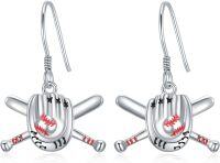 wholesale TOUPOP Baseball Earrings For Women Sterling Silver Baseball Dangle Drop Earrings Baseball Sport Jewelry Christmas Xmas Birthday Gifts For Her Women Mom Grandma -undefined