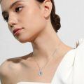 wholesale 925 Sterling Silver Orange Topaz Drop Pendant With Zirconia-0-3