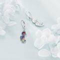 wholesale 925 Sterling Silver Seahorse Colorful Enamel Leverback Drop Earrings Gift for Women Girls Mom Daughter-0-3