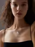 TOUPOP Sterling Silver Stone Sport Necklace for Women Men-0-1