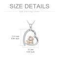wholesale 925 Sterling Silver Heart Love You Forever Monkey Pendant Necklace for Women-0-2