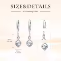 TOUPOP 925 Sterling Silver Infinity Birthstone Heart Dangle Drop Earrings-0-5
