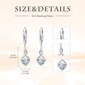 TOUPOP 925 Sterling Silver Infinity Birthstone Heart Dangle Drop Earrings-0-5