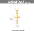 wholesale 14K Gold Diamond Dainty Cross Pendant Necklace for Women-0-1
