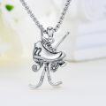 wholesale 925 Sterling Silver Roller Skate Sports Pendant Necklace  for Men Women Boys Girls Gift Ideas-0-1