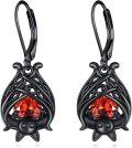 wholesale 925 Sterling Silver Black Bat & Spider Stud Earrings for Women - Gothic Halloween-0-0