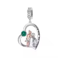 wholesale 925 Sterling Silver Family Love Charm Bracelet for Daughter Mother Lover - Birthday Valentine's Day Gifts-05-04-April