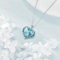 wholesale Sterling Silver Austrian Crystals Love Heart Pendant Necklace for Women-0-26