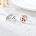 wholesale 925 Sterling Silver Ballerina Shoe Heart Stud Earrings for Women Girls Gifts-0-2