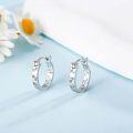 wholesale 925 Sterling Silver Dog Paw Print & Bone Design Hoop Earrings for Women and Girls-0-2