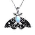wholesale 925 Sterling Silver Moonstone Butterfly Pendant Necklace - Unique s for Her-0-0