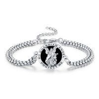 wholesale 925 Sterling Silver Guardian Angel Bracelet Protective Charm Jewelry-Guardian Angel