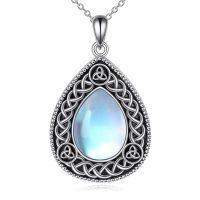 wholesale 925 Sterling Silver Celtic Knot Pendant With Moonstone-moonstone necklace