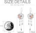 wholesale Sterling Silver Synthetic Moonstone Dream Catcher Dangle Earrings for Women Wife Mom Girls Birthday Gifts-0-30