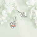 wholesale 925 Sterling Silver Axolotl Heart-Shaped Moonstone Drop Earrings for Women-0-4