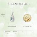 wholesale 925 Sterling Silver 925 Teardrop Abalone Shell Butterfly Flower Dangle Earrings-0-4