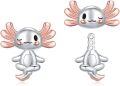 wholesale 925 Sterling Silver Axolotl Yoga Stud Earrings for Women Gifts-0-0