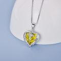 wholesale Sterling Silver Austrian Crystal Caduceus Angel Wing Heart Nurse Necklace-0-31