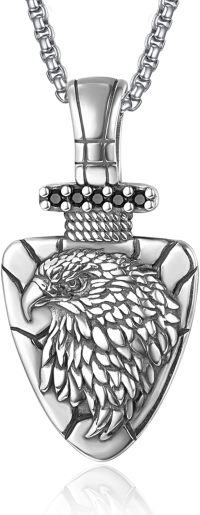 wholesale  Nordic Raven Head Pendant Necklace for Men Women Norse Mythology s-eagle