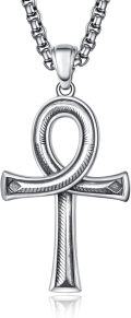 wholesale 925 Sterling Silver Ankh Cross Pendant Necklace for Men & Women - Egyptian Symbol of Life and Immortality s-0-0