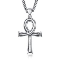 wholesale 925 Sterling Silver Ankh Cross Pendant Necklace for Men & Women - Egyptian Symbol of Life and Immortality s-B-Ankh Cross(silver)