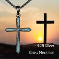 wholesale Sterling Silver Cross Necklace with Sea Turtle Pendant-0-1