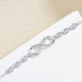 wholesale Sterling Silver & 5A CZ Infinity Mother Bracelet - Adjustable, Hypoallergenic, Gift for Mom-0-1