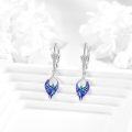 wholesale 925 Sterling Silver Purple Blue Fire Phoenix Drop Earrings Gift for Her-0-2