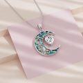 wholesale 925 Sterling Silver Abalone Shell Heart Cross Moon Star Pendant Necklace for Women Gifts-0-1