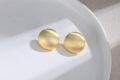 wholesale 925 Sterling Silver Plated Gold Metal Lightweight Round Stud Earrings for Women Gifts Jewelry-0-1