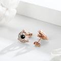 wholesale Rose Gold 925 Sterling Silver Celtic Moon & Triquetra Stud Earrings - Vintage Good Luck  for Her-0-1