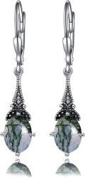 wholesale Sterling Silver Austrian Crystal Vintage Drop Dangle Leverback Earrings-0-8