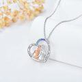 wholesale 925 Sterling Silver Heart Pendant with Mother and Child Design Forever My Friend Always Jewelry for Women Girls Gift-0-1