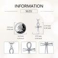 wholesale 925 Sterling Silver Ankh Cross Pendant Necklace - Egyptian  for Women-0-3