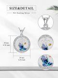 wholesale 925 Sterling Silver Praying Hands Cross Pendant with Abalone Shell and Mustard Seed Christian Faith Jewelry for Women-0-4