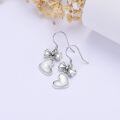 TOUPOP Sterling Silver Butterfly Bow Knot Heart Dangle Earrings-0-2