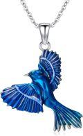 wholesale 925 Sterling Silver Blue Jay Bird Pendant Necklace for Women Animal  for Mother Wife-0-0