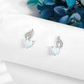 wholesale 925 Sterling Silver Heart Opal Stud Earrings for Women - Hypoallergenic s-0-1