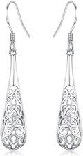 wholesale 925 Sterling Silver Celtic Knot Teardrop Dangle Earrings-0-0