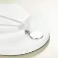 TOUPOP Sterling Silver Family Coin Pendant Necklace with Stones-0-4
