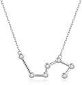 wholesale 925 Sterling Silver Austrian Crystal Zodiac Pendant Necklace - 12 Constellations Astrology s for Women-0-0